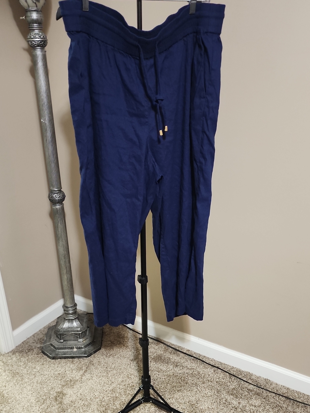 INC International Concepts Navy Blue Drawstring Jogger Pants